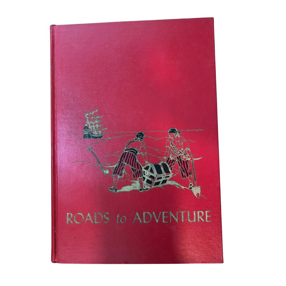 VTG Children's Hour Vol 13 "Roads to Adventure" Book Spencer Press Hardcover Red
